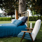 Housse de couette en Lin Lavé Bleu Prusse