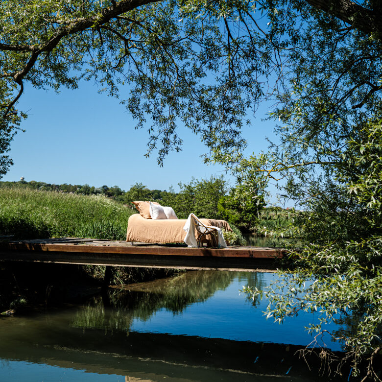 Housse de Couette en Lin Lavé Miel - Embrin