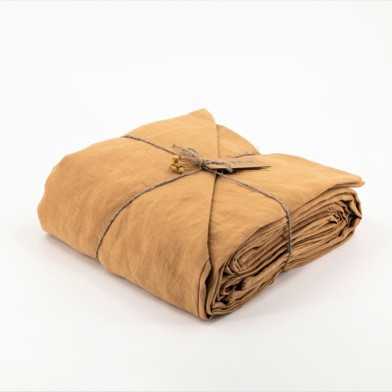Housse de Couette en Lin Lavé Miel - Embrin