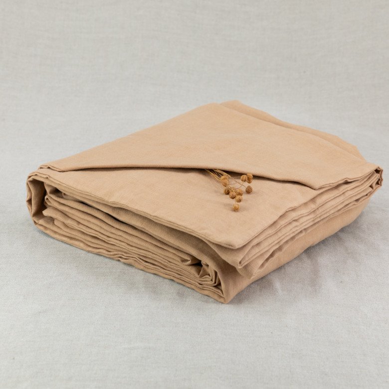 Housse de Couette en Lin Lavé Miel - Embrin