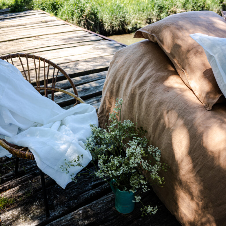 Taie d'Oreiller en Lin Lavé Miel - Embrin