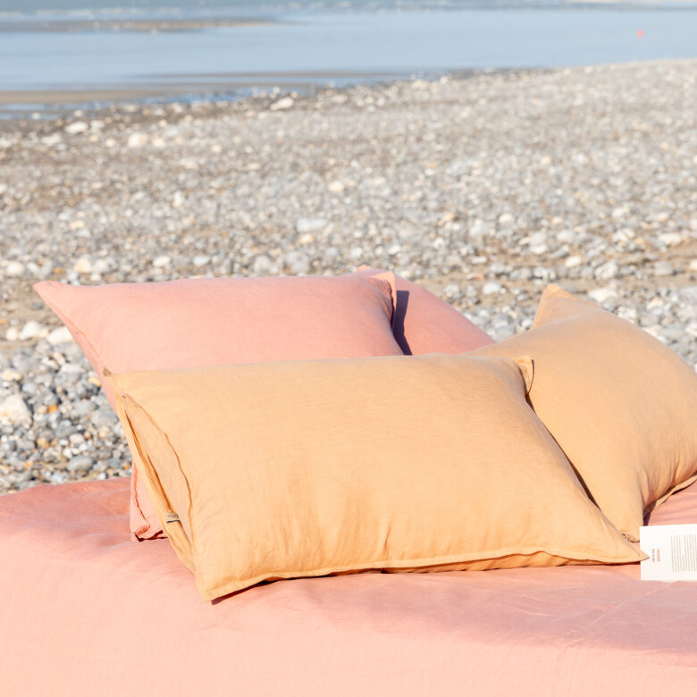 Taie d'Oreiller en Lin Lavé Miel - Embrin