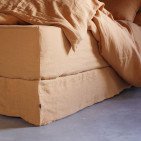 Drap Housse en Lin Lavé Miel