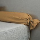 Taie de Traversin en Lin Lavé Miel