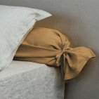 Taie de Traversin en Lin Lavé Miel