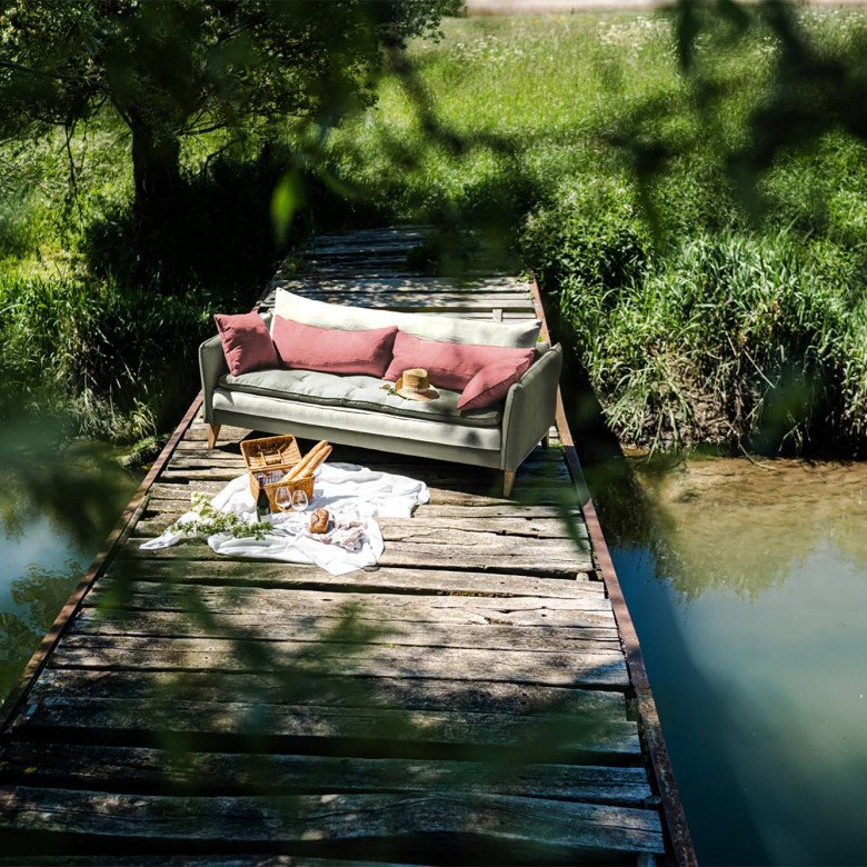 Canapé en Lin Aramis  - Composition Filéa - Embrin