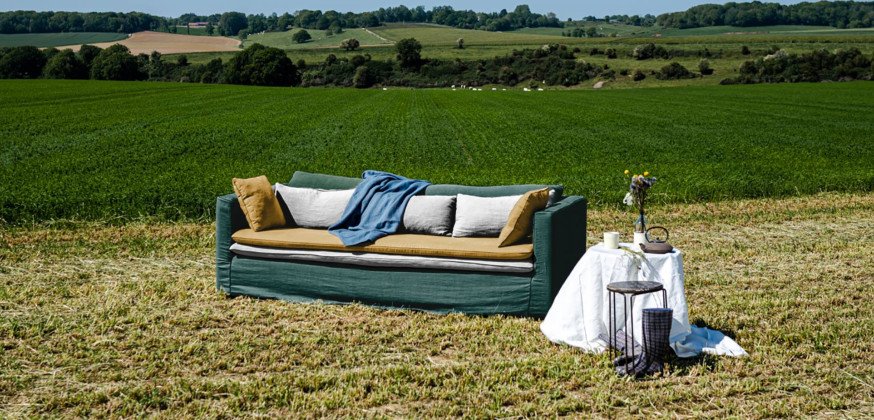 Canapé en Lin Alizée  - Composition Boréale