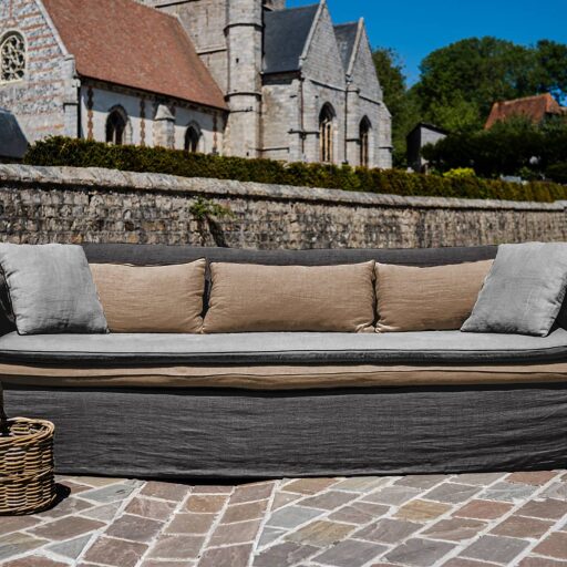 Alizée Linen Sofa – Elixir Composition
