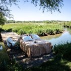 Drap Plat en Lin Lavé Miel