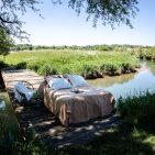 Drap Plat en Lin Lavé Miel