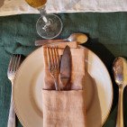 Serviettes de Table en Lin Lavé Miel (lot de 4)