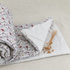 Courtepointe Herbier de Lin Toundra - Rouge & Safran