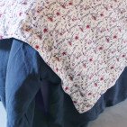 Courtepointe Herbier de Lin Toundra - Rouge & Safran