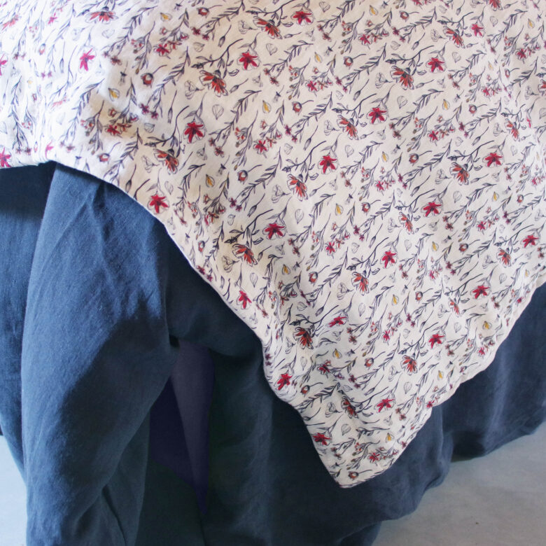 Courtepointe Herbier de Lin Toundra - Rouge & Safran - Embrin