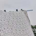 Courtepointe Herbier de Lin Cirrus - Bleu & Ocre