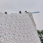 Courtepointe Herbier de Lin Cirrus - Bleu & Ocre