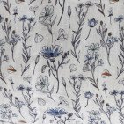 Courtepointe Herbier de Lin Cirrus - Bleu & Ocre