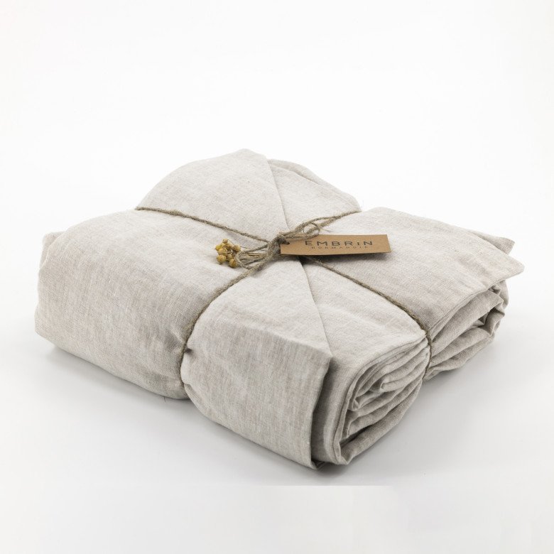 Housse de Couette en Lin Lavé Naturel - Embrin