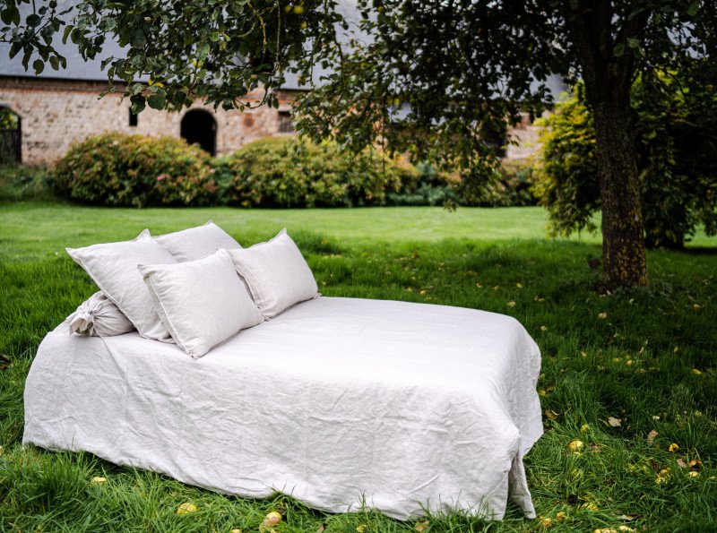 Housse de Couette en Lin Lavé Naturel