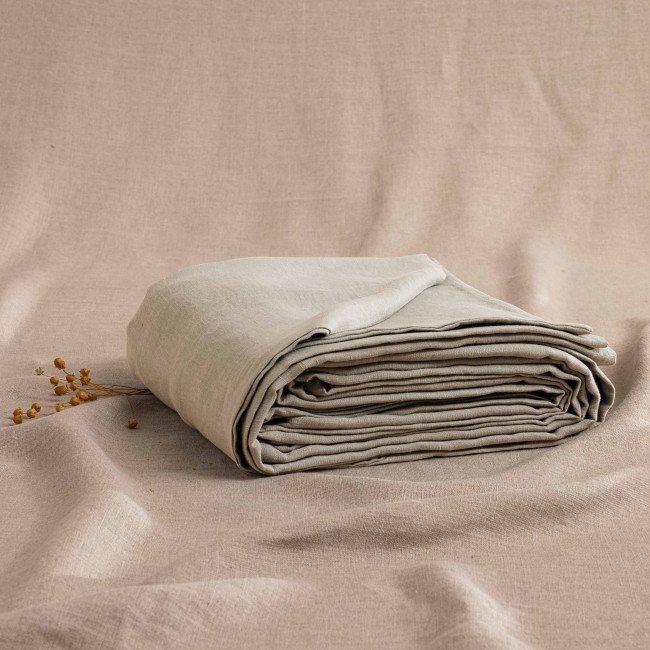 Housse de Couette en Lin Lavé Naturel