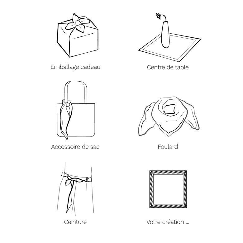 Furoshiki - Emballage cadeau en lin - Embrin