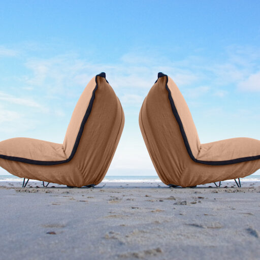 Fauteuil en Lin Bolchoï - Cannelle
