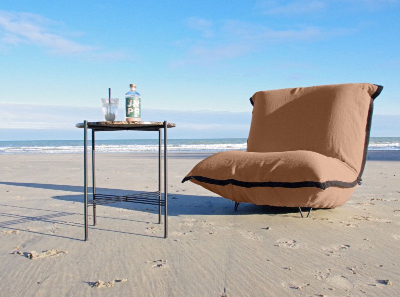 Fauteuil en Lin Bolchoï - Cannelle