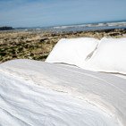 Housse de Couette en Lin Lavé Craie Bicolore