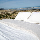 Housse de Couette en Lin Lavé Craie Bicolore