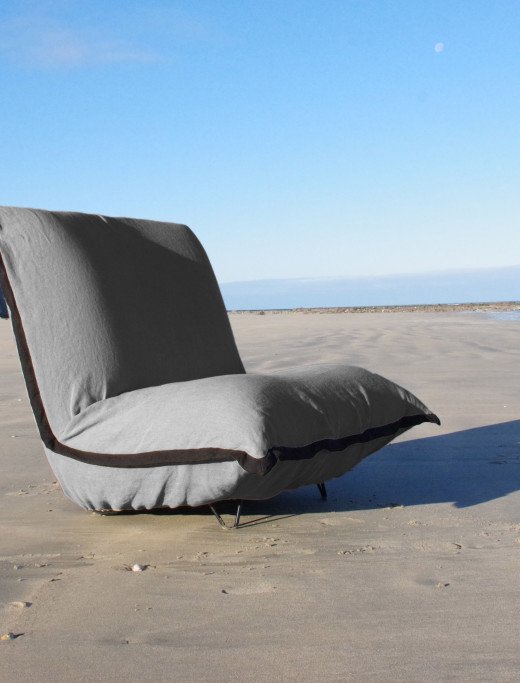 Fauteuil en Lin Bolchoï - Gris Souris