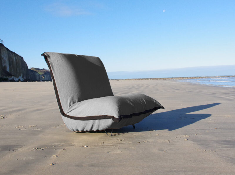 Fauteuil en Lin Bolchoï - Gris Souris