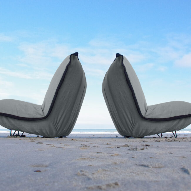 Fauteuil en Lin Bolchoï - Gris Souris