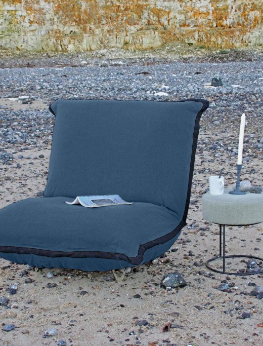 Fauteuil en Lin Bolchoï - Marine