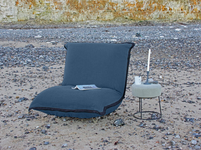 Fauteuil en Lin Bolchoï - Marine