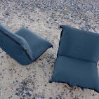 Fauteuil en Lin Bolchoï - Marine