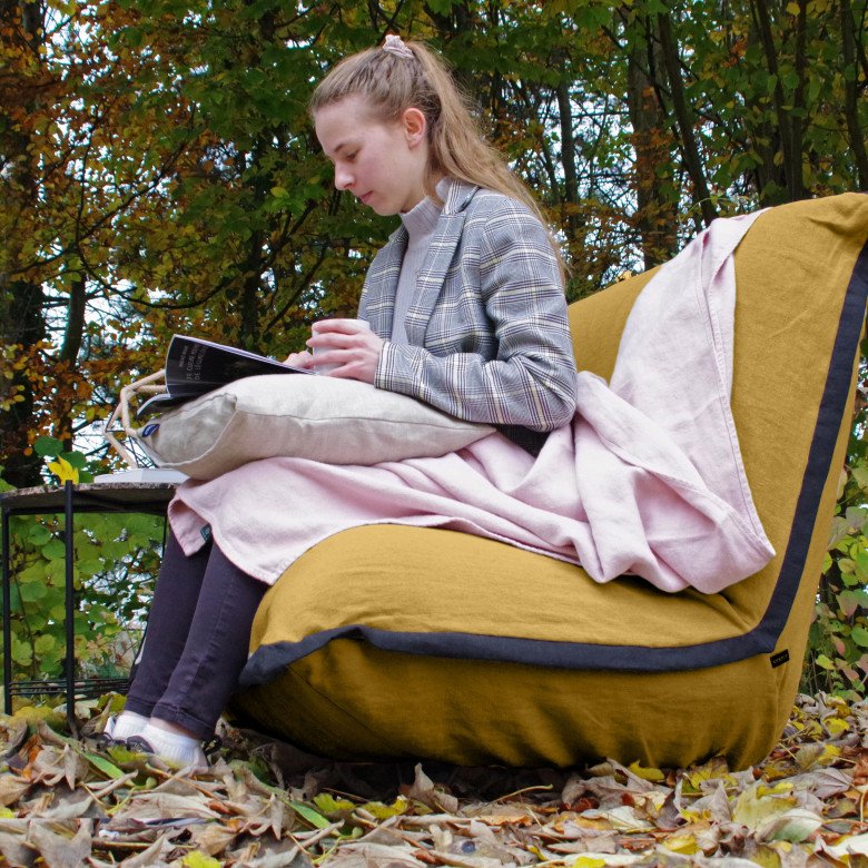 Fauteuil en Lin Bolchoï - Ocre - Embrin