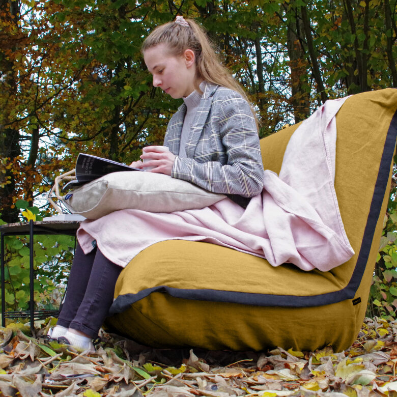 Fauteuil en Lin Bolchoï - Ocre - Embrin