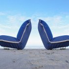 Fauteuil en Lin Bolchoï - Océan