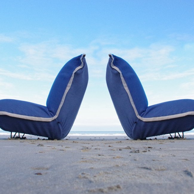 Fauteuil en Lin Bolchoï - Océan