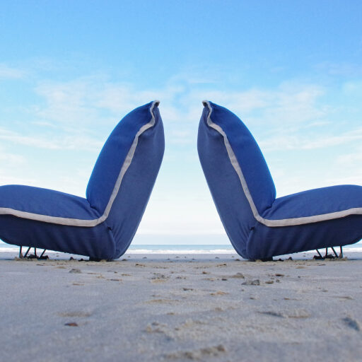 Fauteuil en Lin Bolchoï - Océan