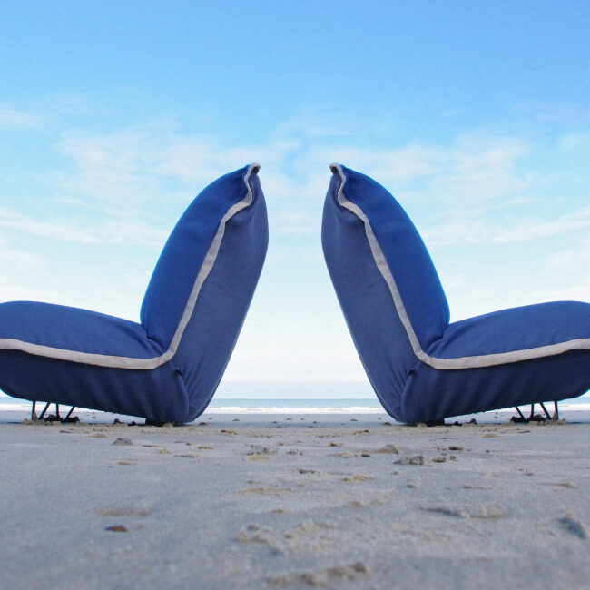 Fauteuil en Lin Bolchoï - Océan