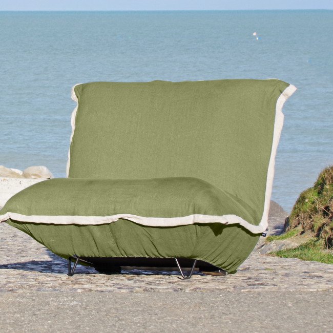 Fauteuil en Lin Bolchoï - Kaki