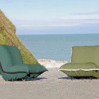 Fauteuil en Lin Bolchoï - Kaki