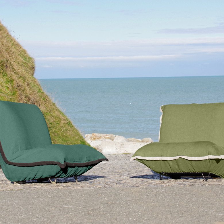 Fauteuil en Lin Bolchoï - Kaki - Embrin