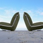 Fauteuil en Lin Bolchoï - Kaki