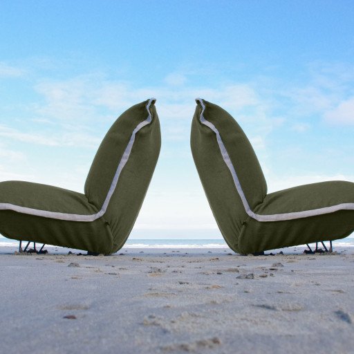 Fauteuil en Lin Bolchoï - Kaki