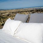 Housse de Couette en Lin Lavé Craie