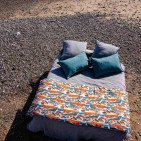 Housse de Couette en Lin Lavé Gris Brume