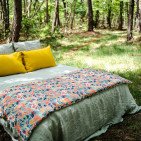 Housse de Couette en Lin Lavé Vert Tilleul