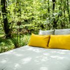 Drap Housse en Lin Lavé Vert Tilleul